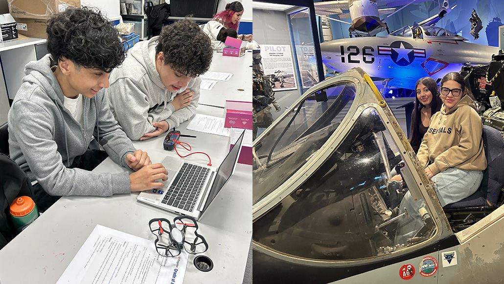 Estudiantes de Brentwood High School volando con STEM