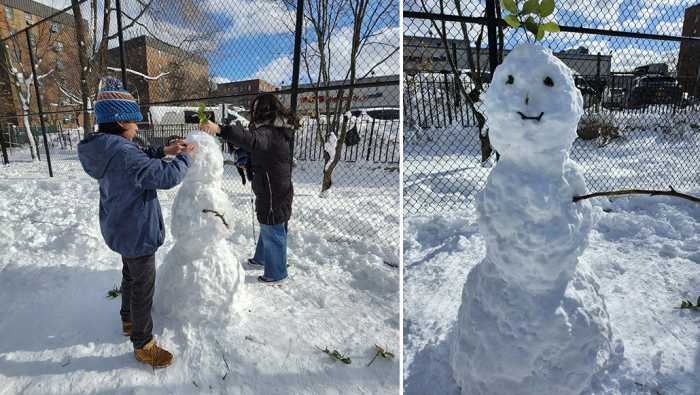 "¡A mal tiempo ... buena cara!" Disfrutando la nevada invernal