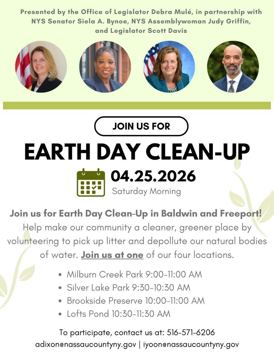 Conmemoran el 'Día de la Tierra' con jornadas de limpieza comunitaria en Freeport y Baldwin