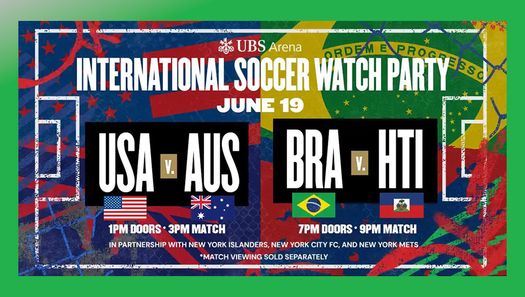 UBS Arena organiza fiesta para ver dos partidos del Mundial: EEUU vs. Australia y Brasil vs. Haití