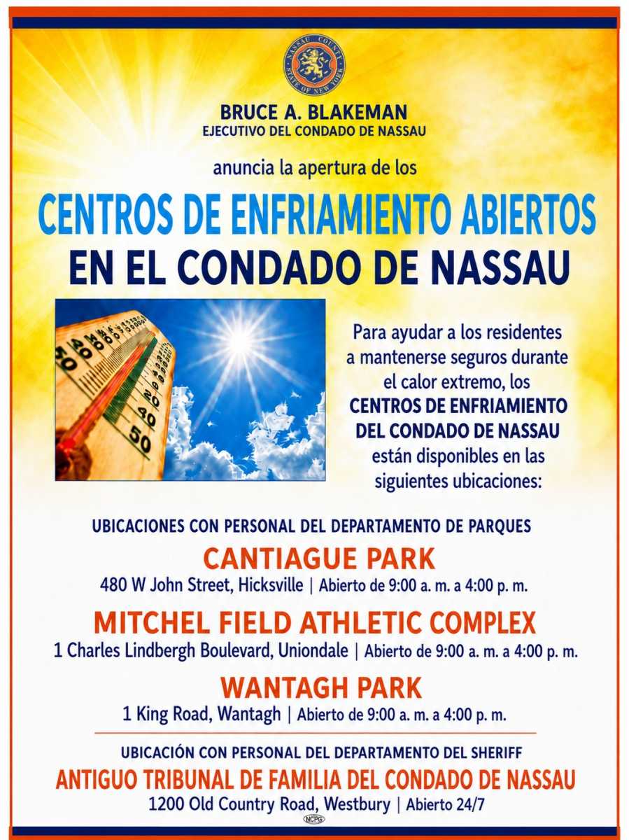 Nassau abre 4 Centros de Enfriamiento para protegerse del fuerte calor