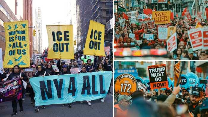Miles de trabajadores inmigrantes protestan contra ataques de ICE y la guerra de Trump