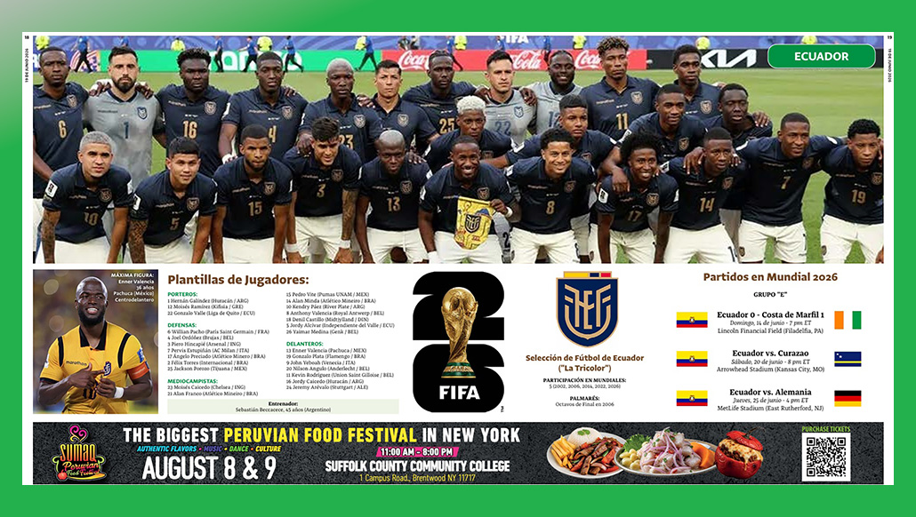 Mundial 2026 : Ecuador, plantilla de jugadores y calendario en Grupo E