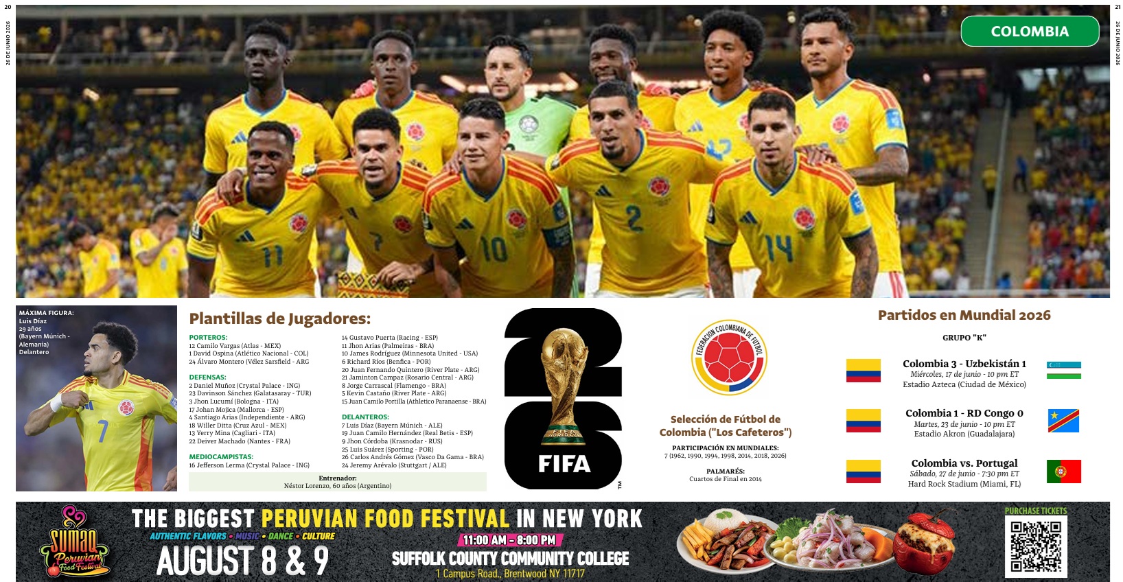 Mundial 2026 : Colombia, plantilla de jugadores y calendario en Grupo K