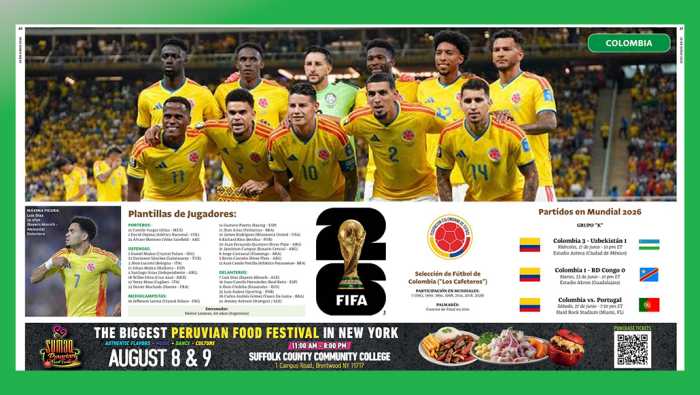 Mundial 2026 : Colombia, plantilla de jugadores y calendario en Grupo K