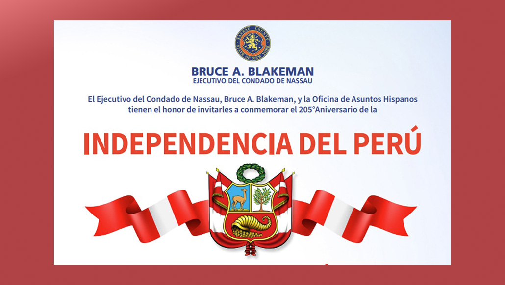 Condado de Nassau invita a la celebración de la Independencia del Perú