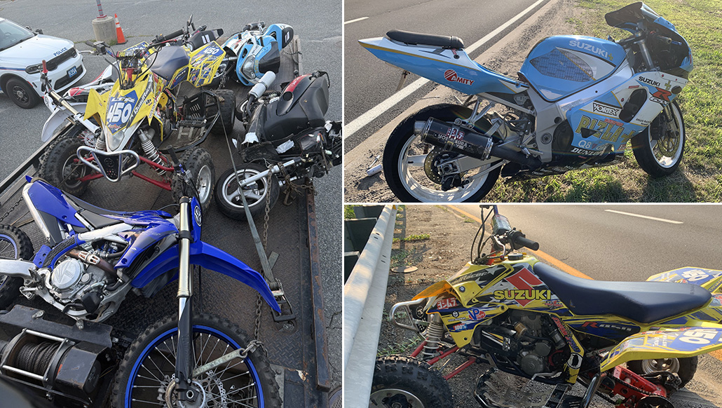 Tres personas arrestadas tras caravana ilegal de motos en la vía pública en Suffolk