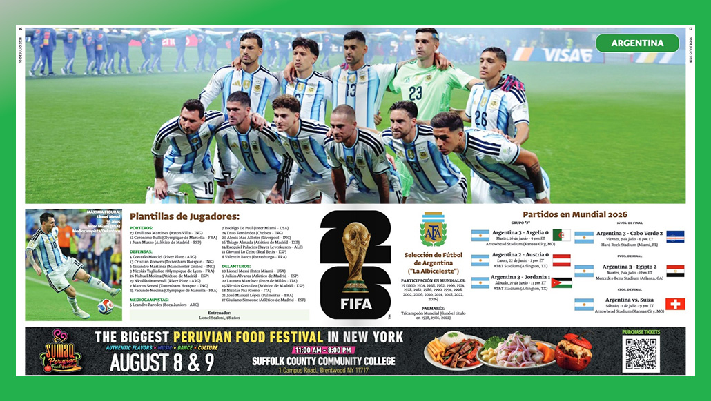 Mundial 2026 : Argentina, plantilla de jugadores y calendario de juegos