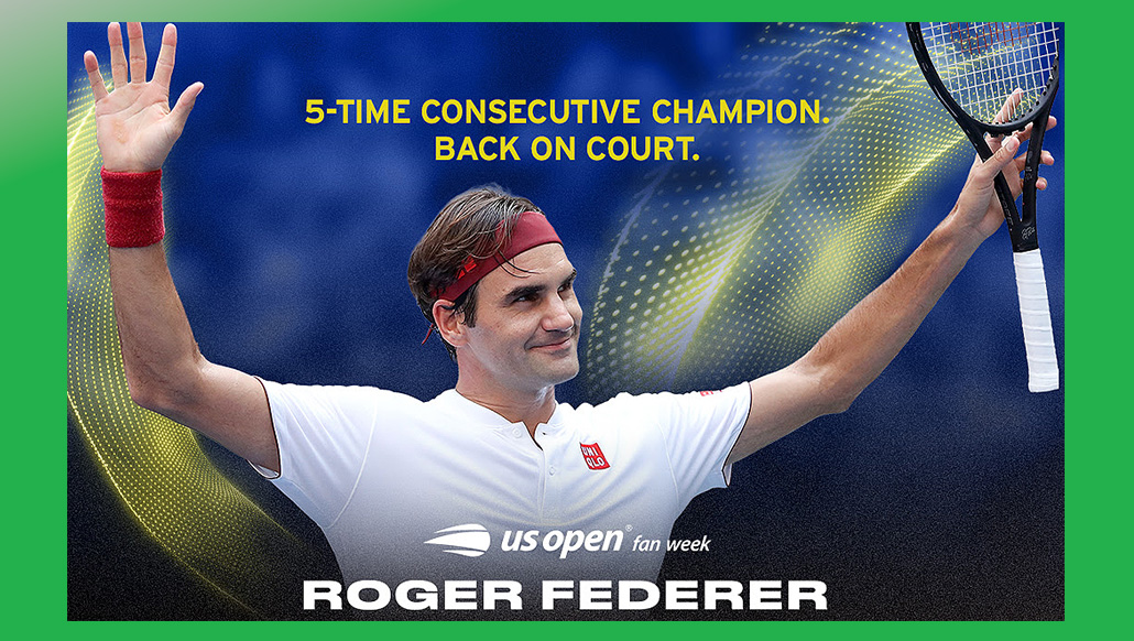 Roger Federer regresa a la pista del US Open en gran noche de exhibición