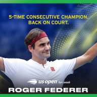 Roger Federer regresa a la pista del US Open en gran noche de exhibición
