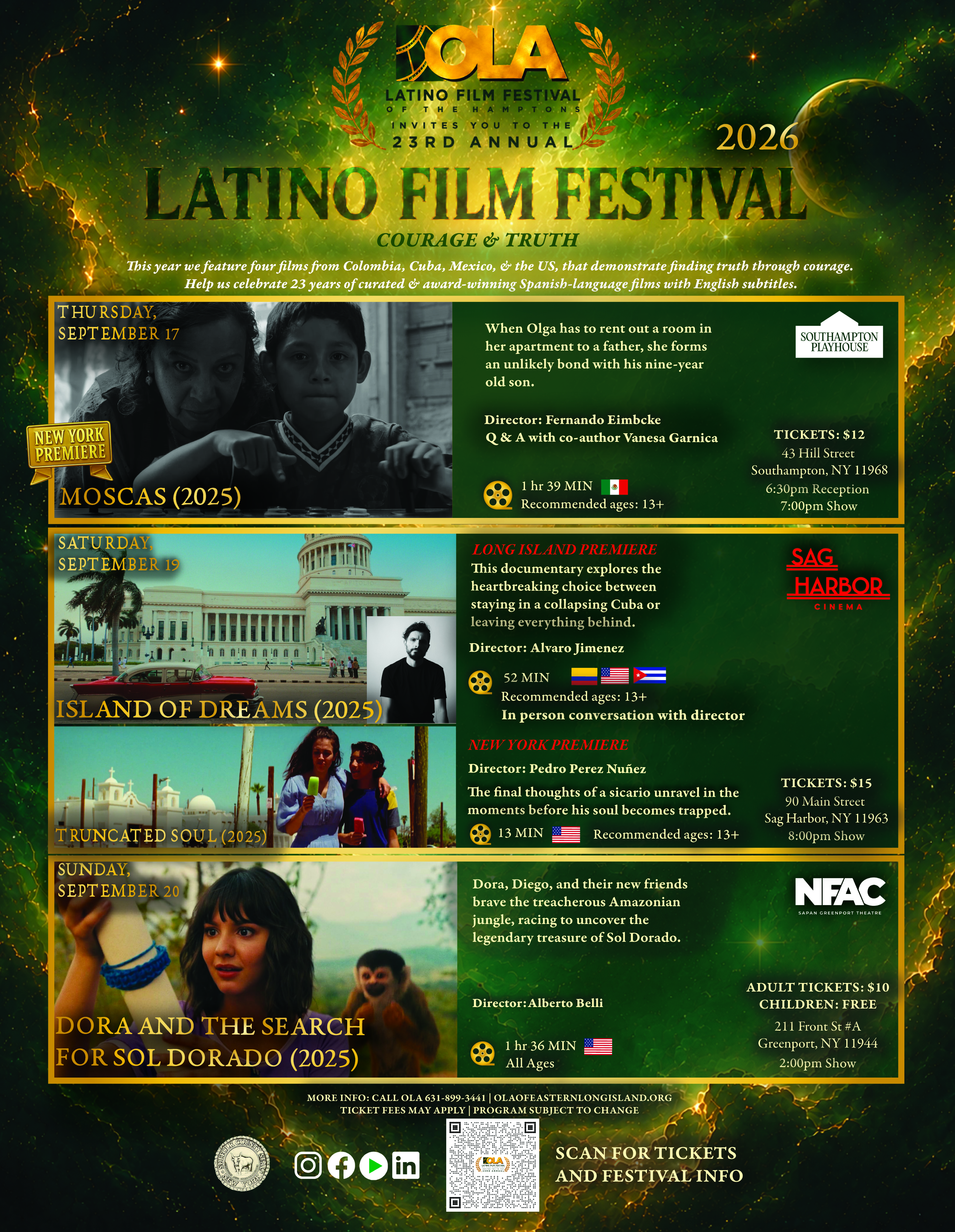 Invitan al 23º Festival Anual de Cine Latino de los Hamptons de OLA