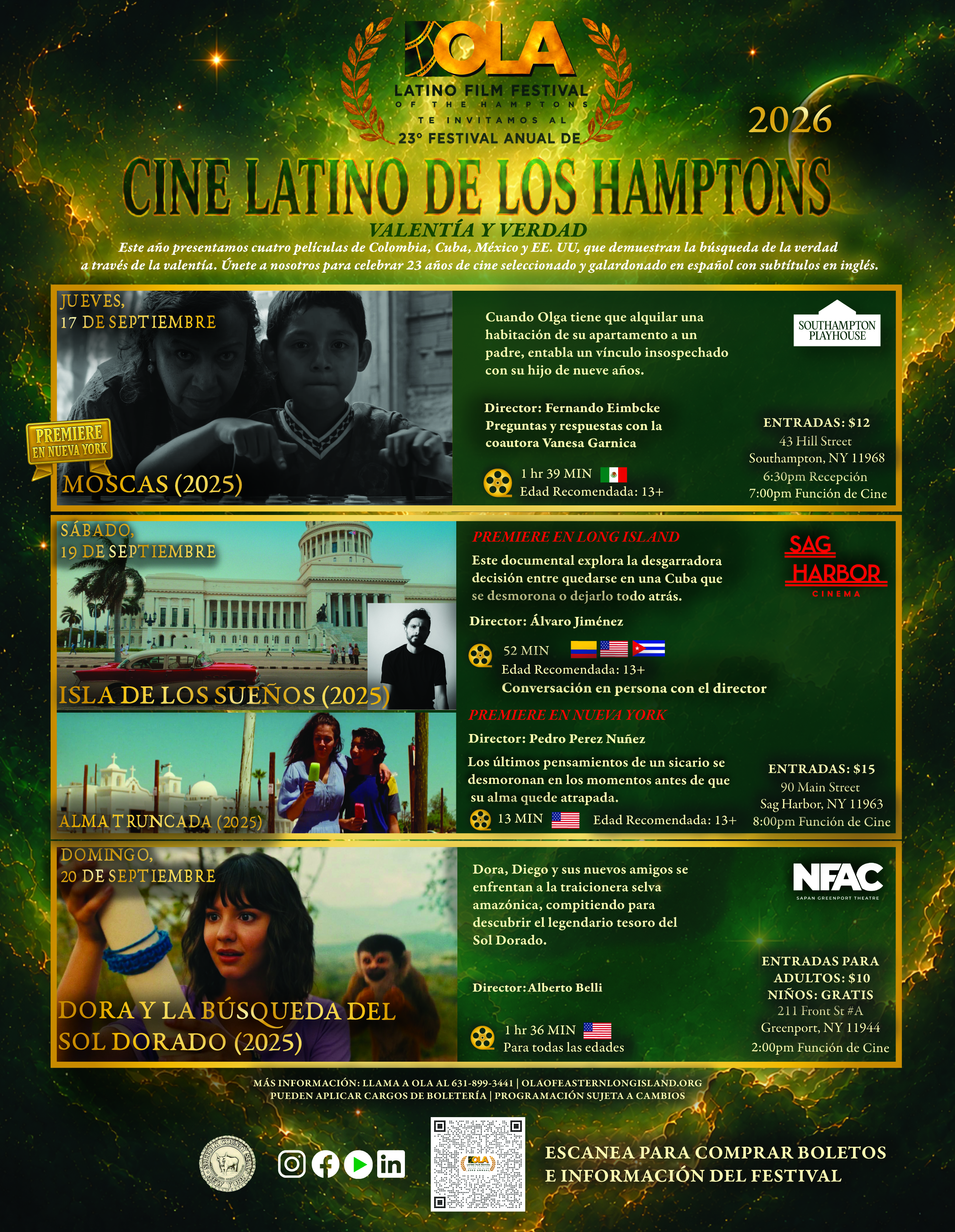 Invitan al 23º Festival anual de cine latino de los Hamptons de OLA