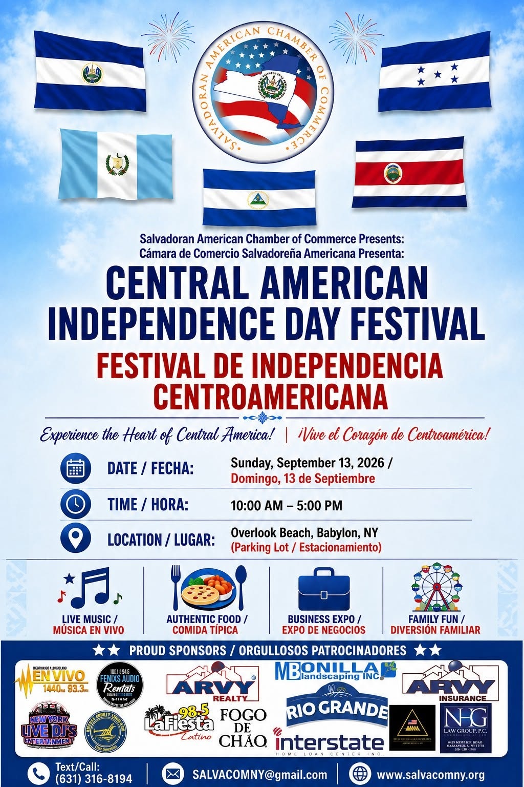 Invitan al Desfile y Festival del Día de la Independencia de Centroamérica 2026 en Long Island