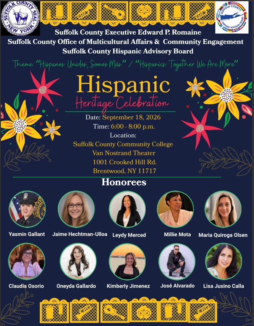 Condado de Suffolk celebrará el Mes de la Herencia Hispana y reconocerá a líderes locales