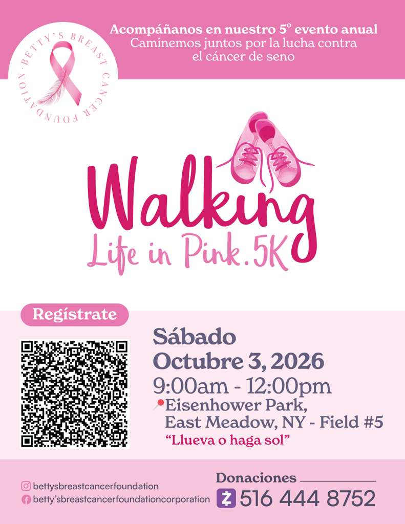 Organizan caminata contra el cáncer de seno en el Eisenhower Park