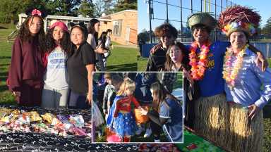 Disfraces y dulces en divertido evento "Safe Halloween" de East Meadow High School